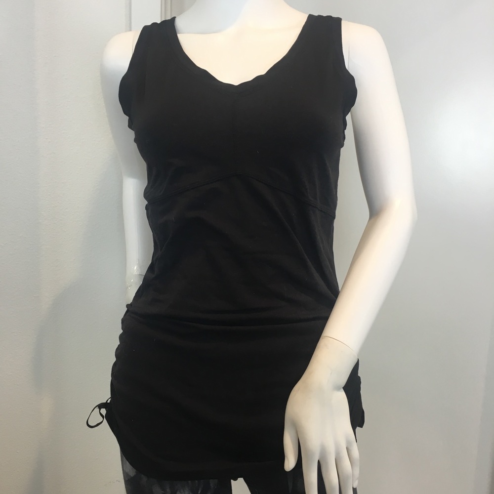 Lucy exercise top with side ruching.